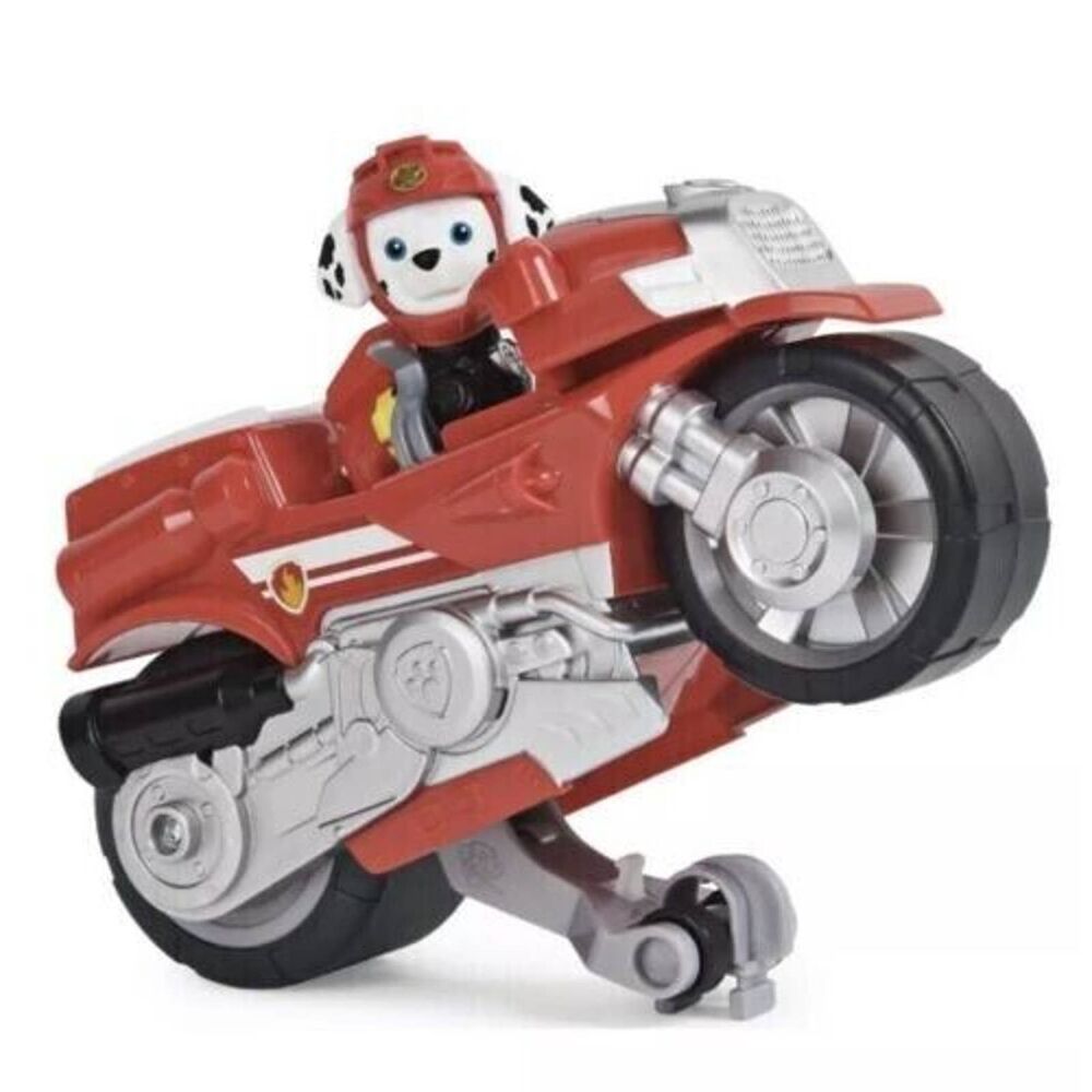 Paw Patrol Moto Pups MARSHALL Deluxe Motorcycle Pull Back Vehicle & Figure